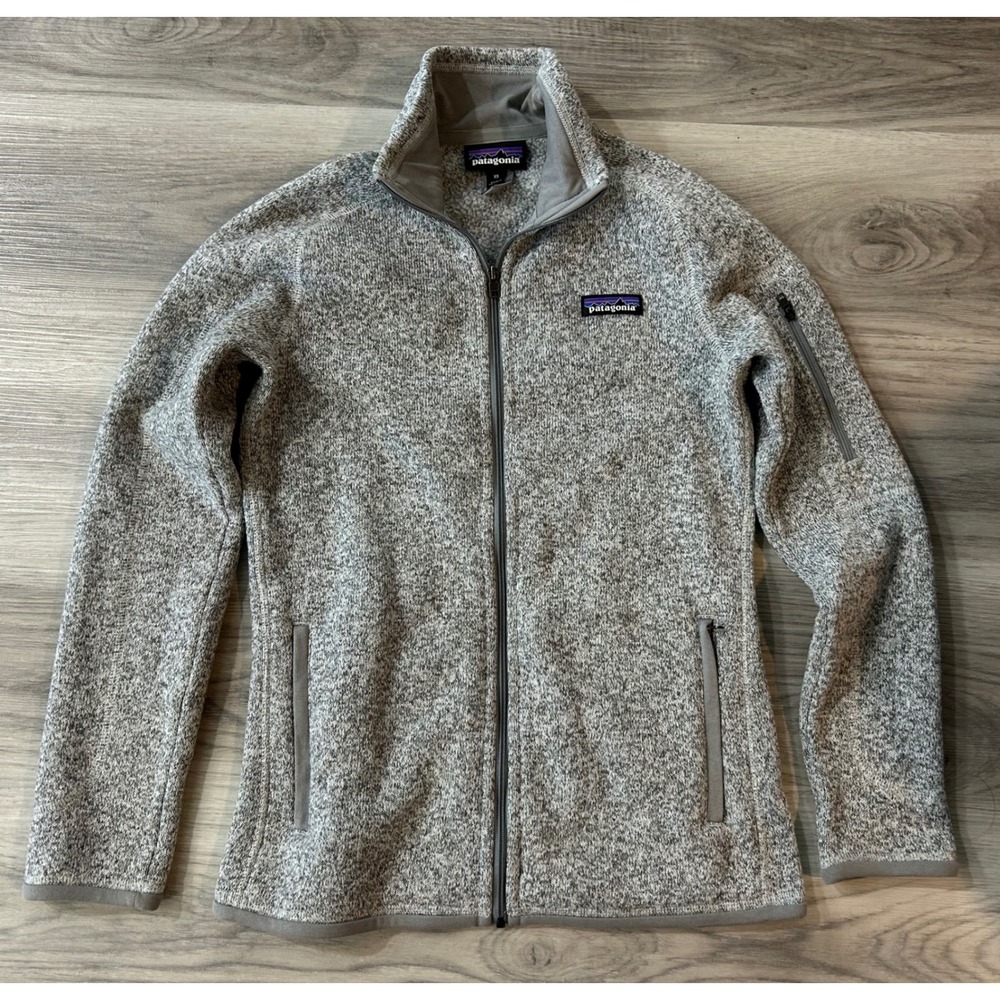 Patagonia Womens Better Sweater Full Zip Fleece Jacket Polyester XS Gray Heather